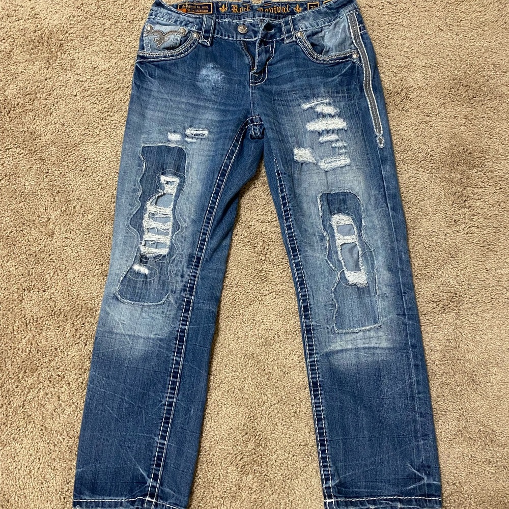 Mens Rock Rivavl Jeans